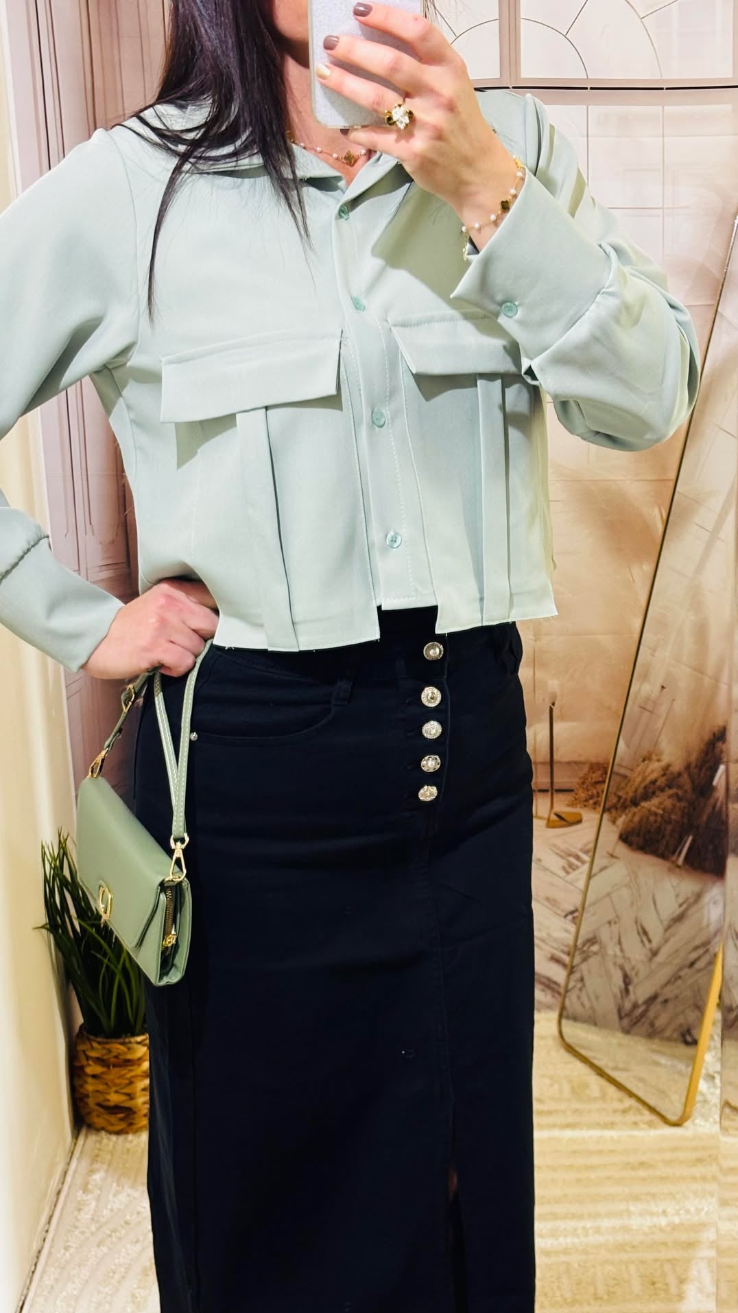 Chemise verte