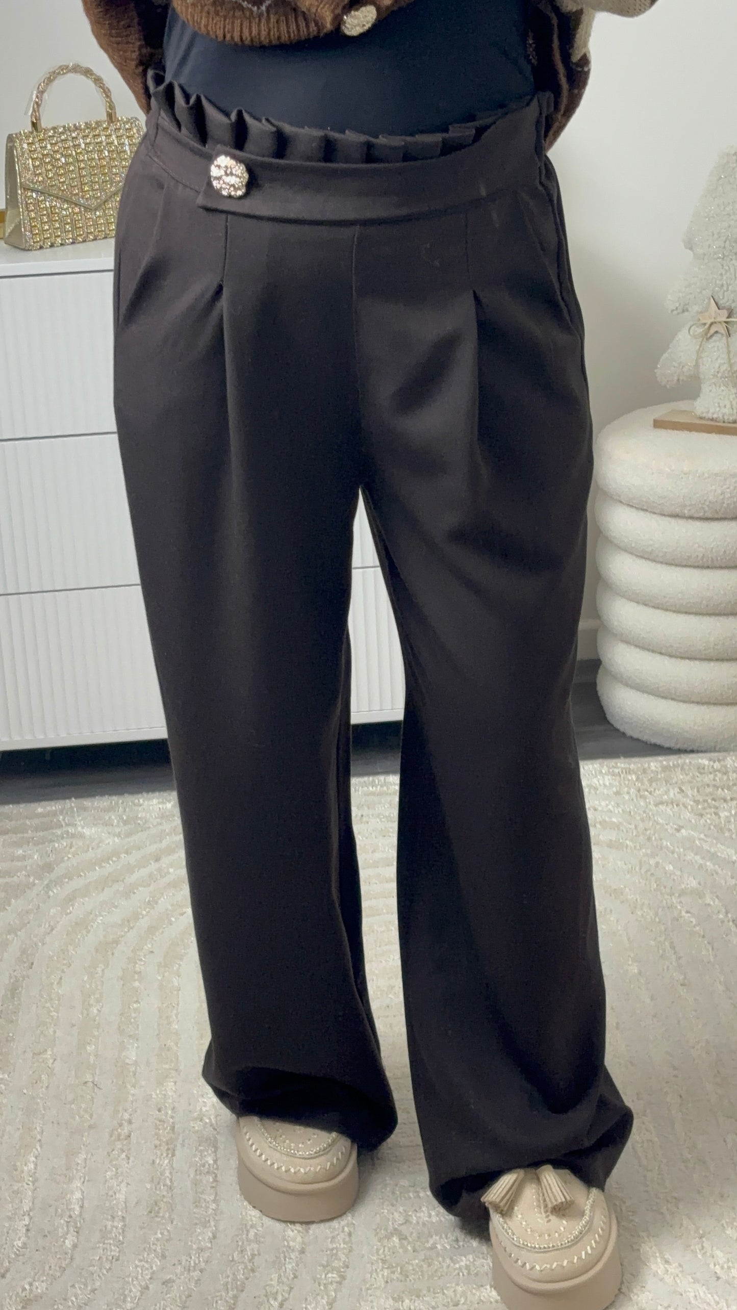 Pantalon choco foncé