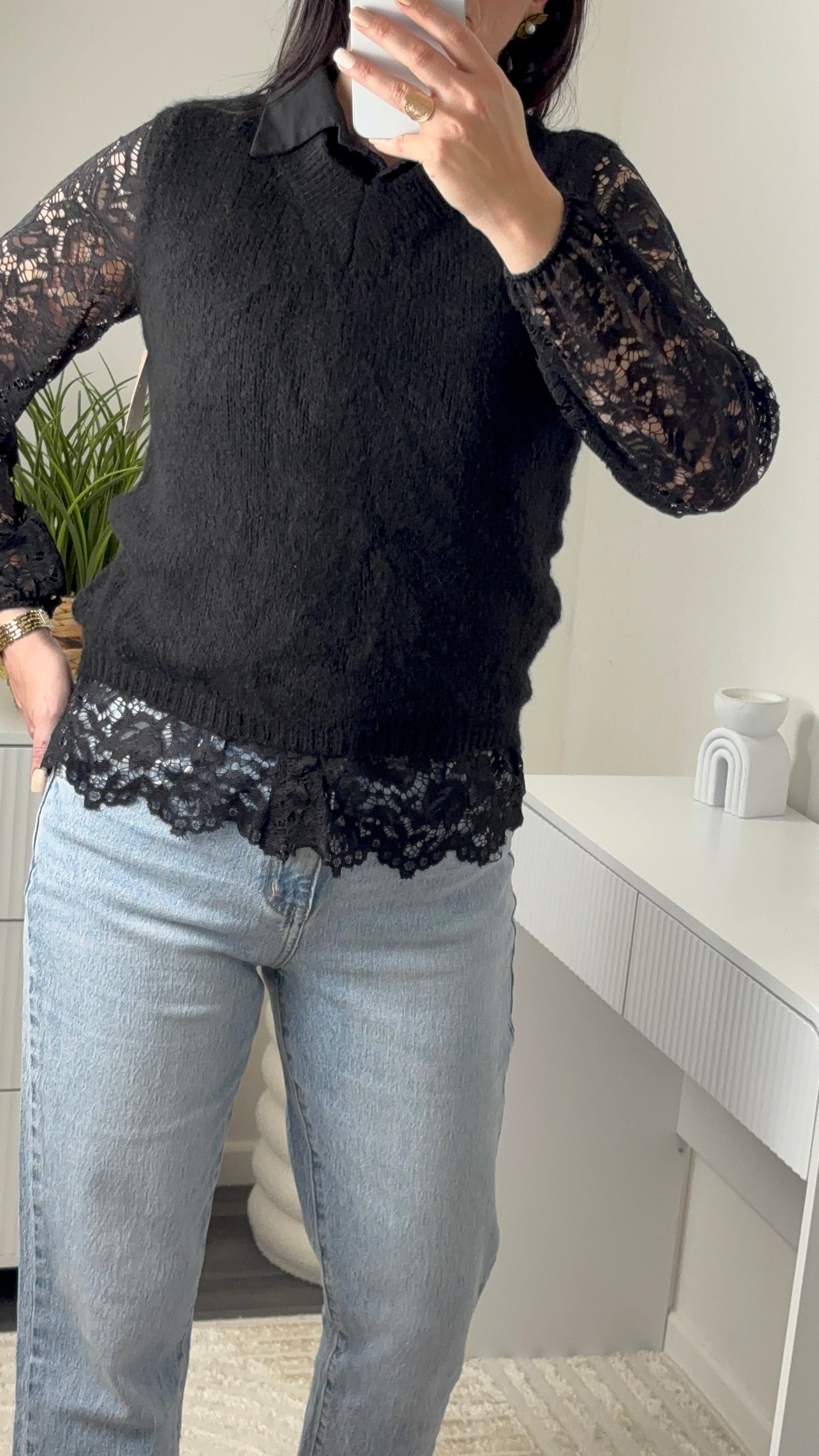 PULL SANS MANCHE NOIR