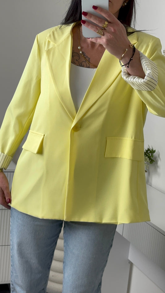 BLAZER RAYURES JAUNE