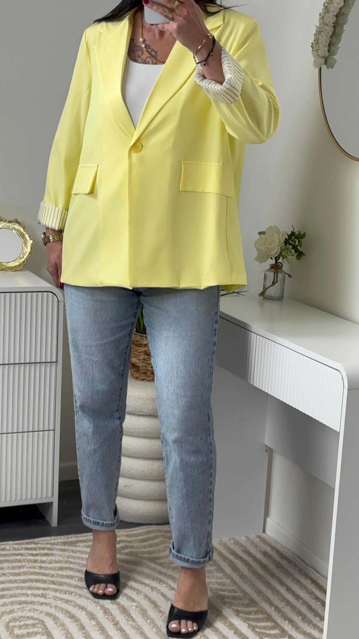 BLAZER RAYURES JAUNE