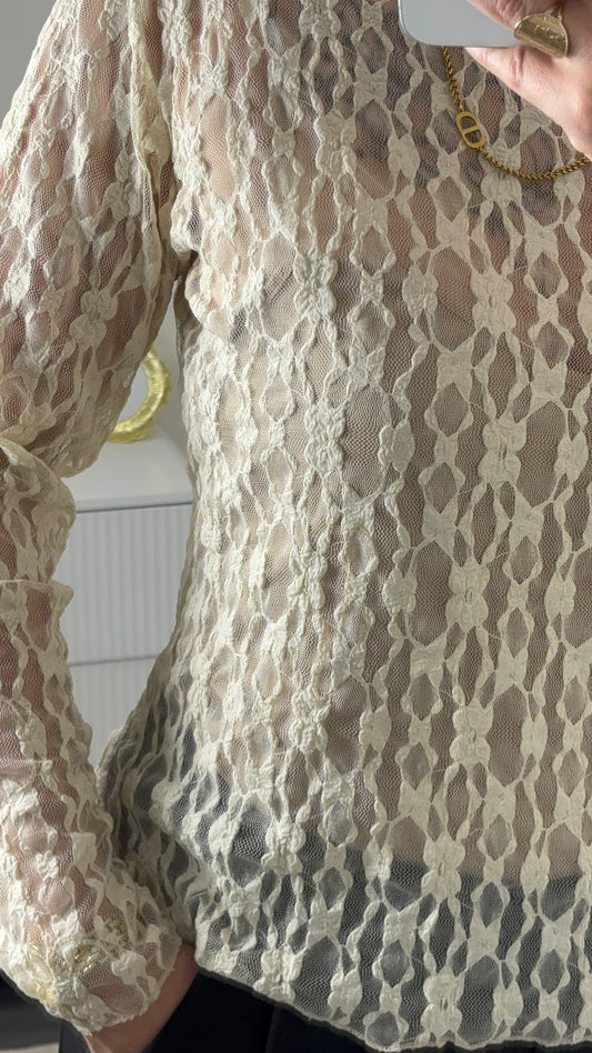 TOP DENTELLE BEIGE