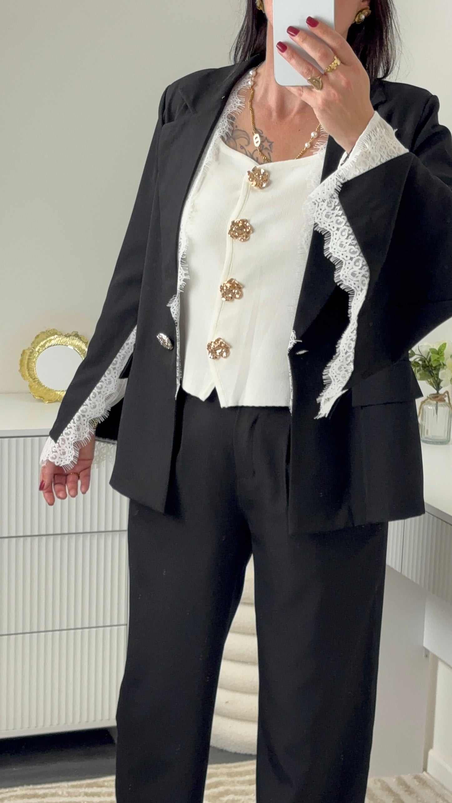 BLAZER DENTELLE NOIR