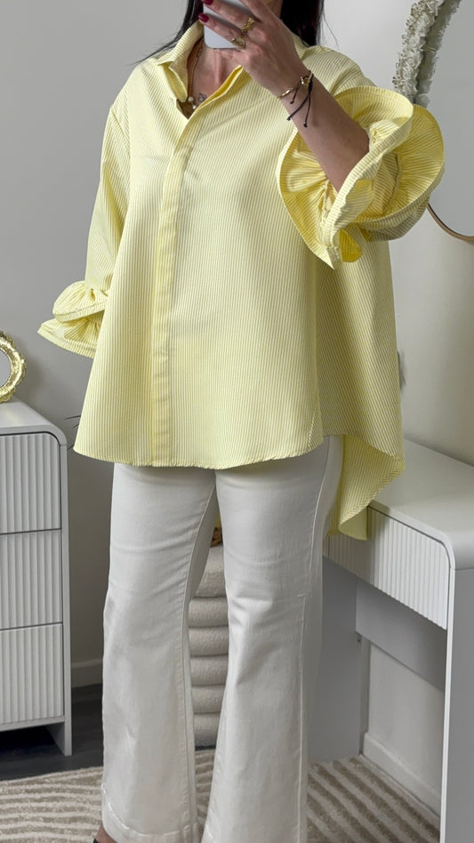 CHEMISE FROUFROU JAUNE