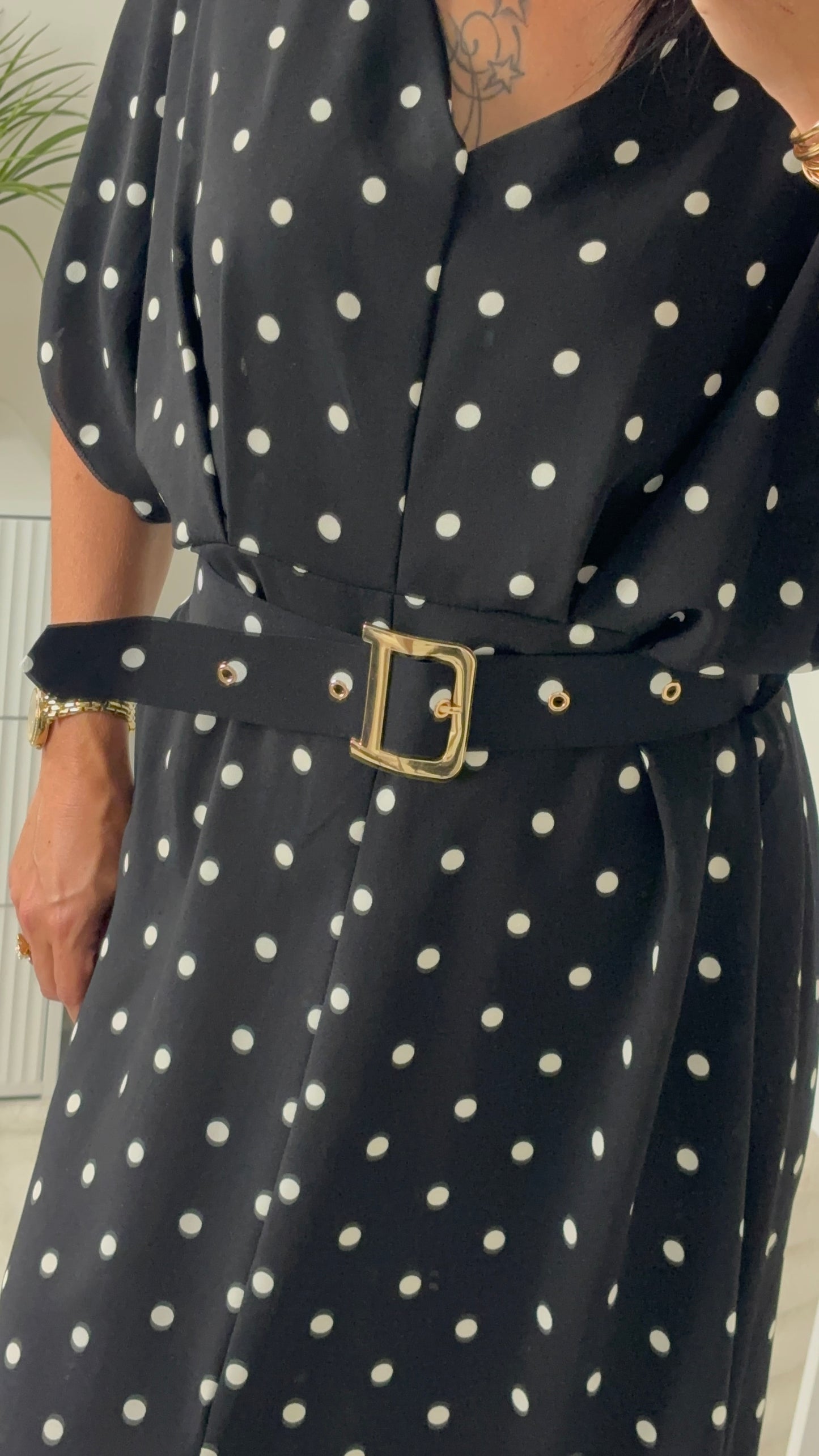 ROBE POIS OVERSIZE NOIRE