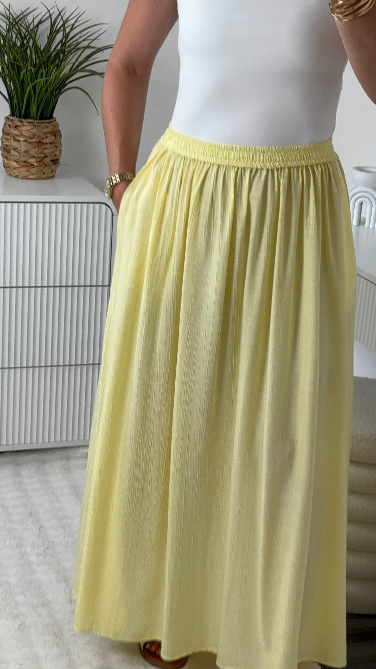 JUPE LONGUE JAUNE
