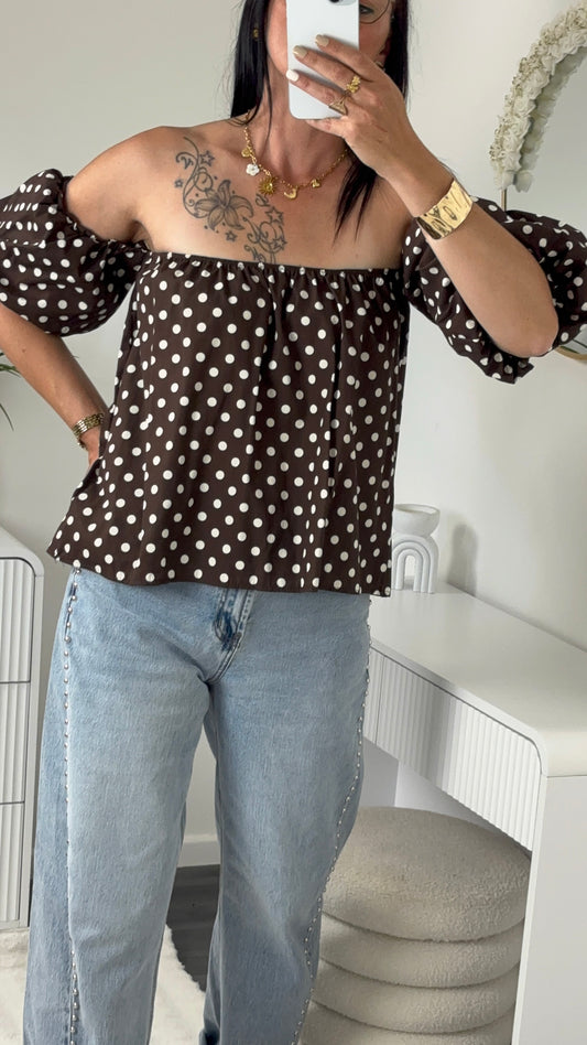 TOP BUSTIER POIS CHOCO
