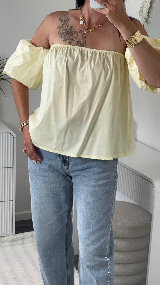 TOP BUSTIER JAUNE