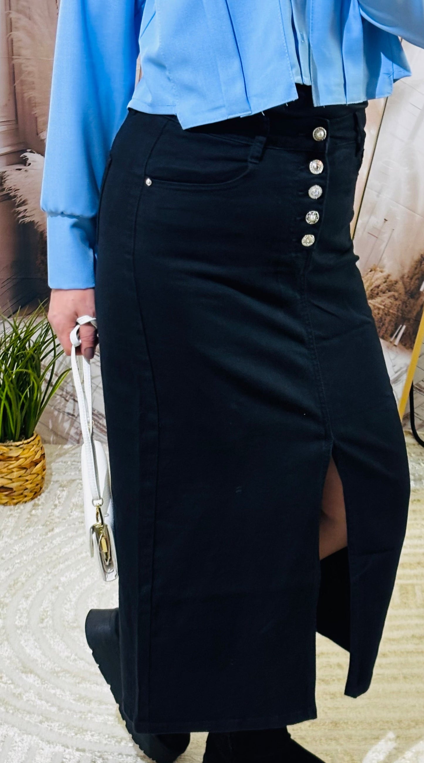 Jupes en jeans noires