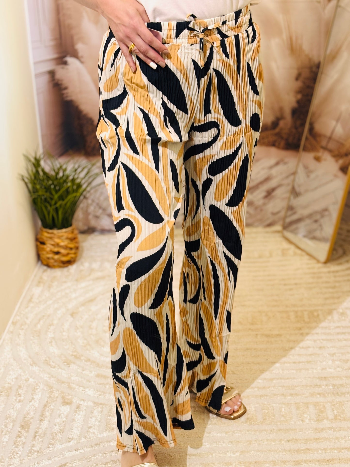 Pantalon motifs noir