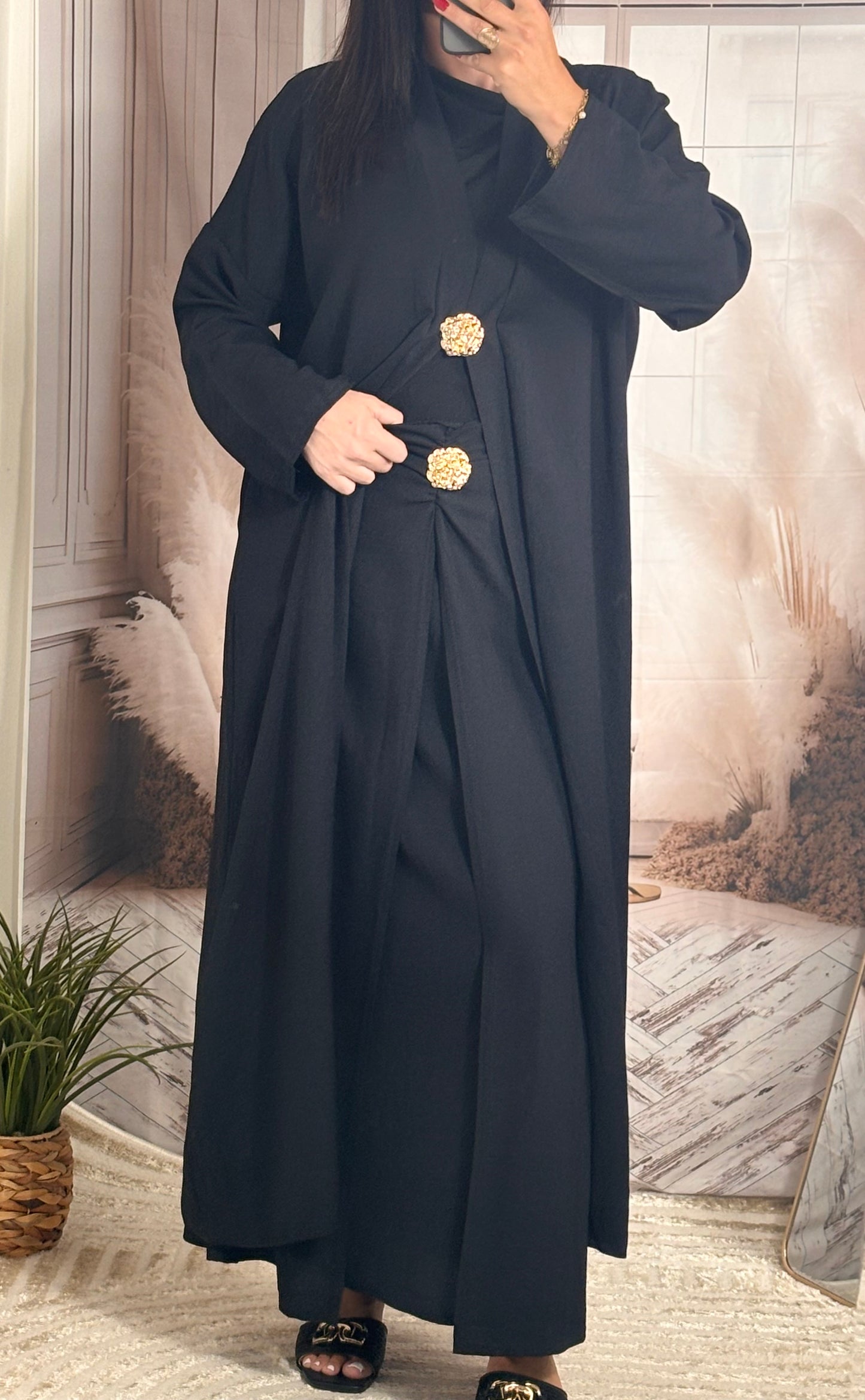 Ensemble gilet & jupe noir