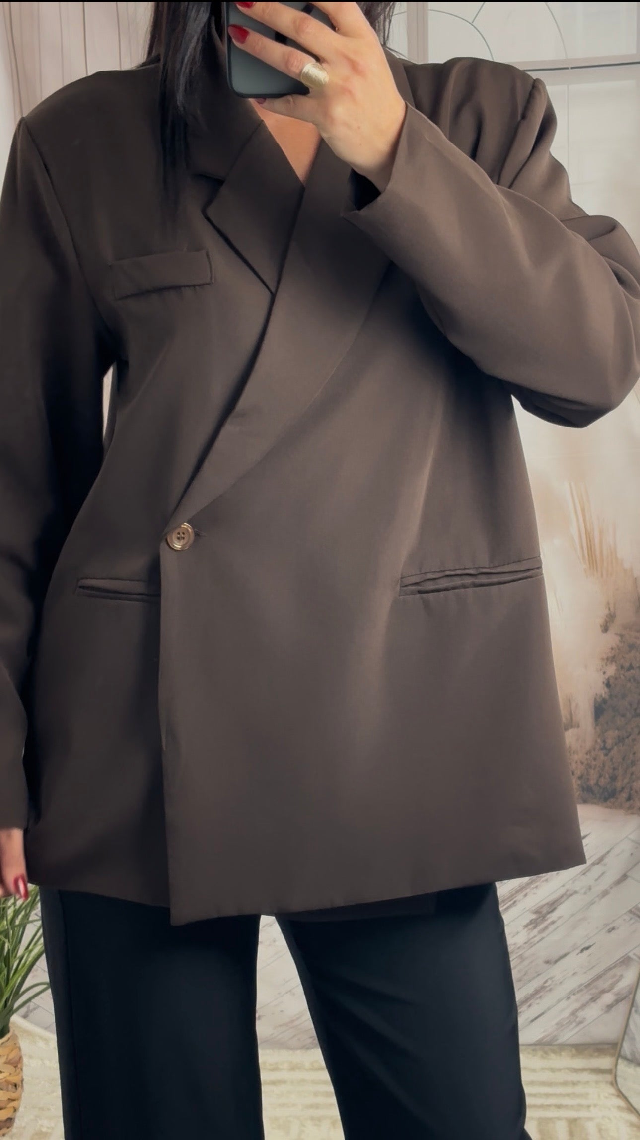 Blaser oversize marron