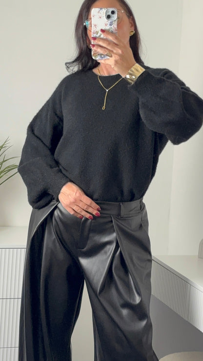 PULL COL ROND | NOIR