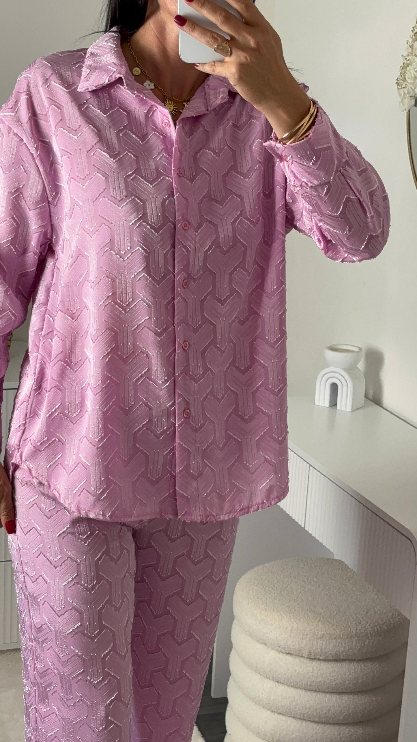 Ensemble motif rose