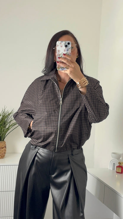 VESTE CARREAUX | NOIR