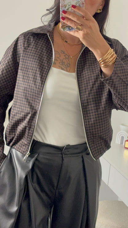 VESTE CARREAUX | NOIR