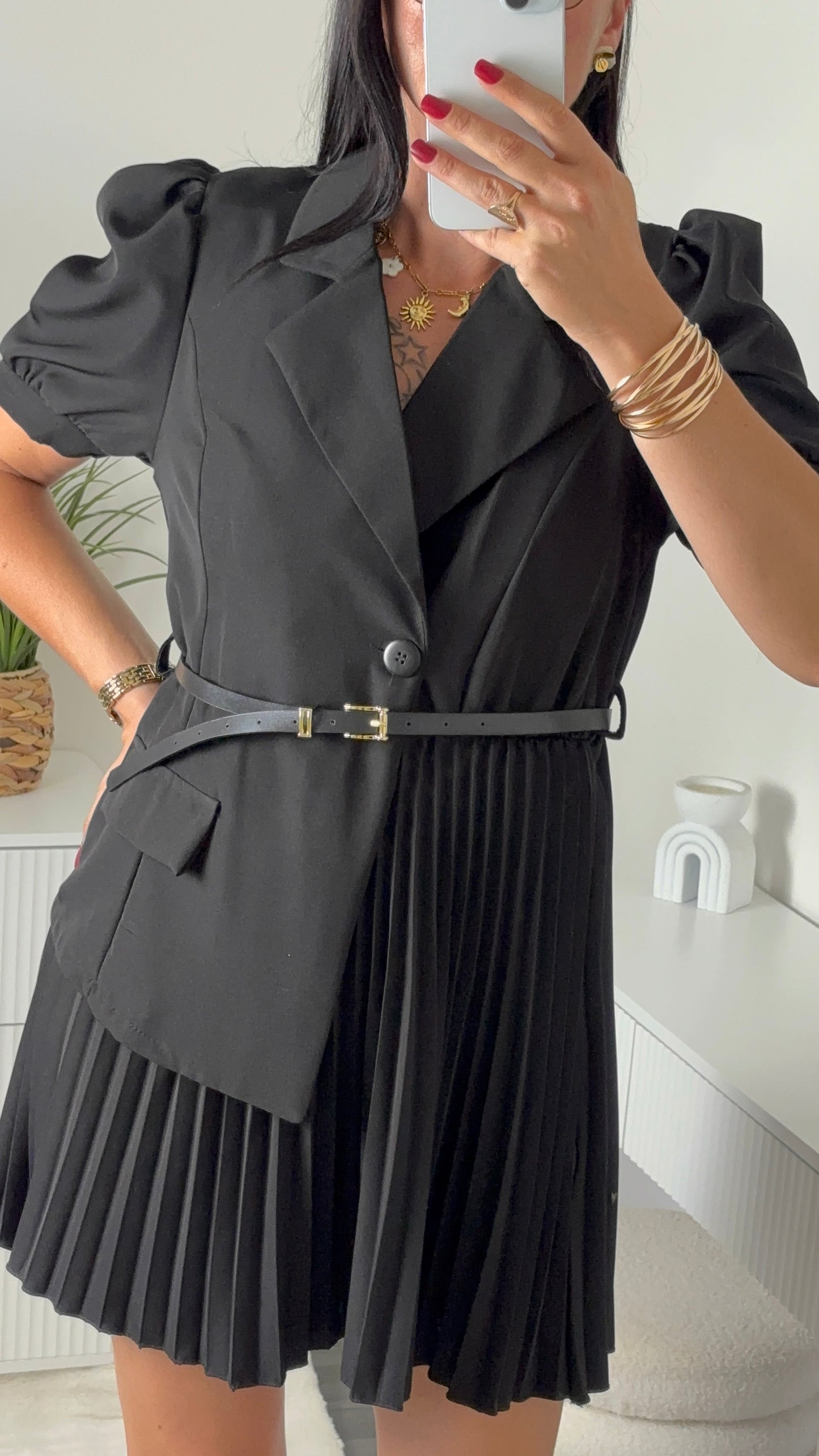 Robe tailleur noire