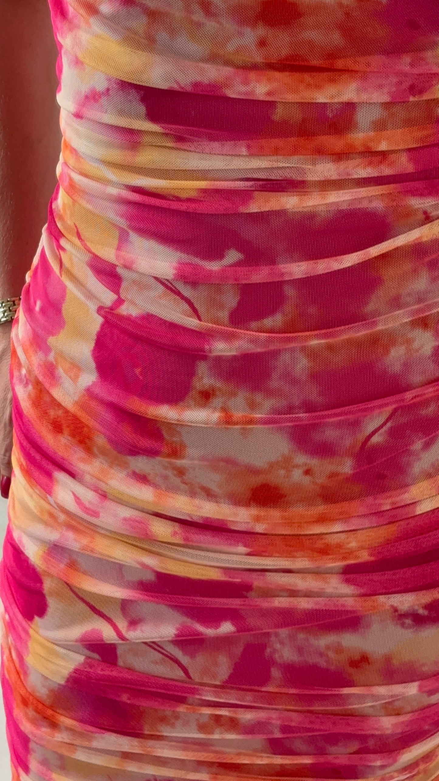 ROBE BUSTIER FUCHSIA