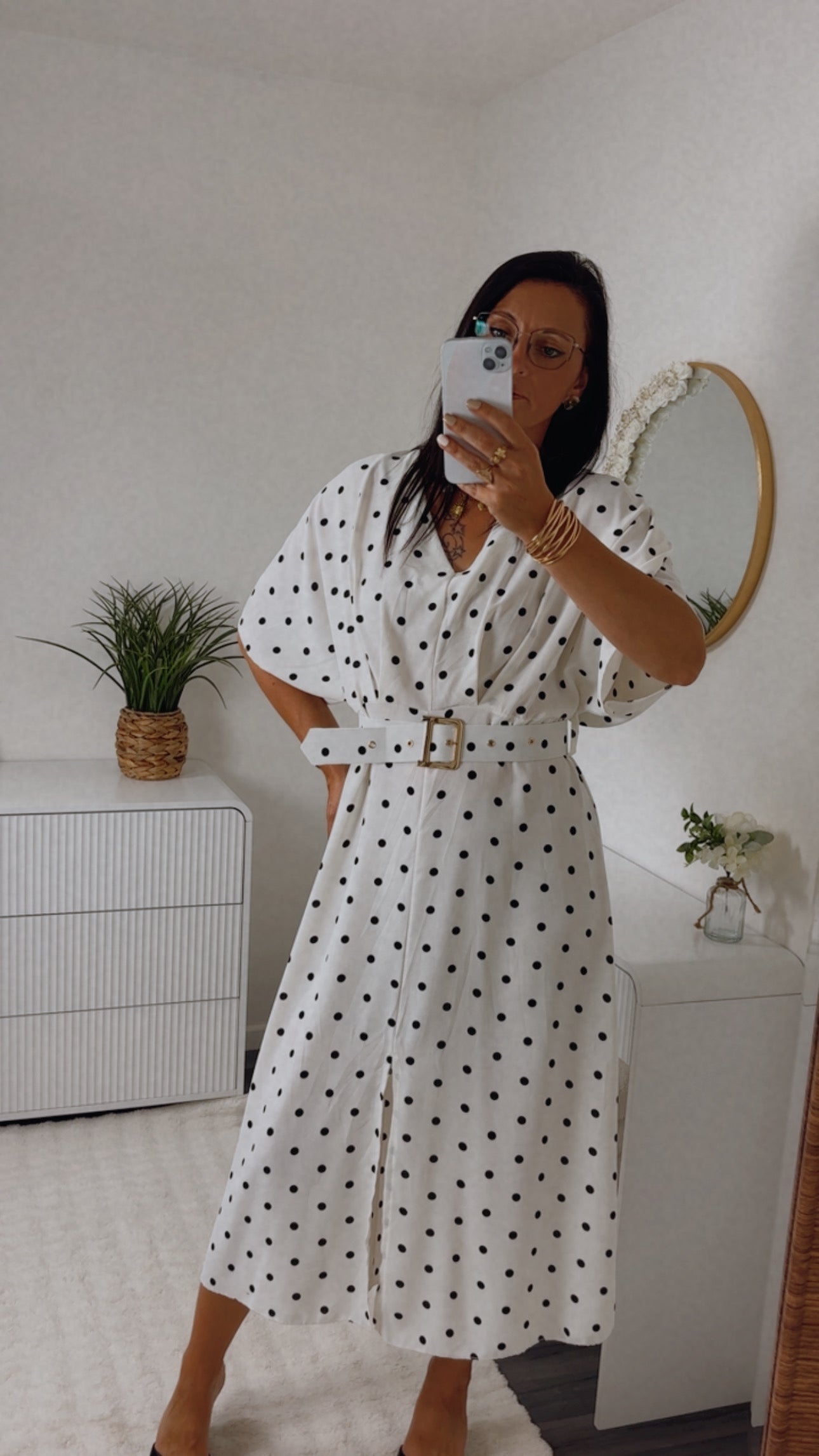 ROBE POIS OVERSIZE BLANCHE