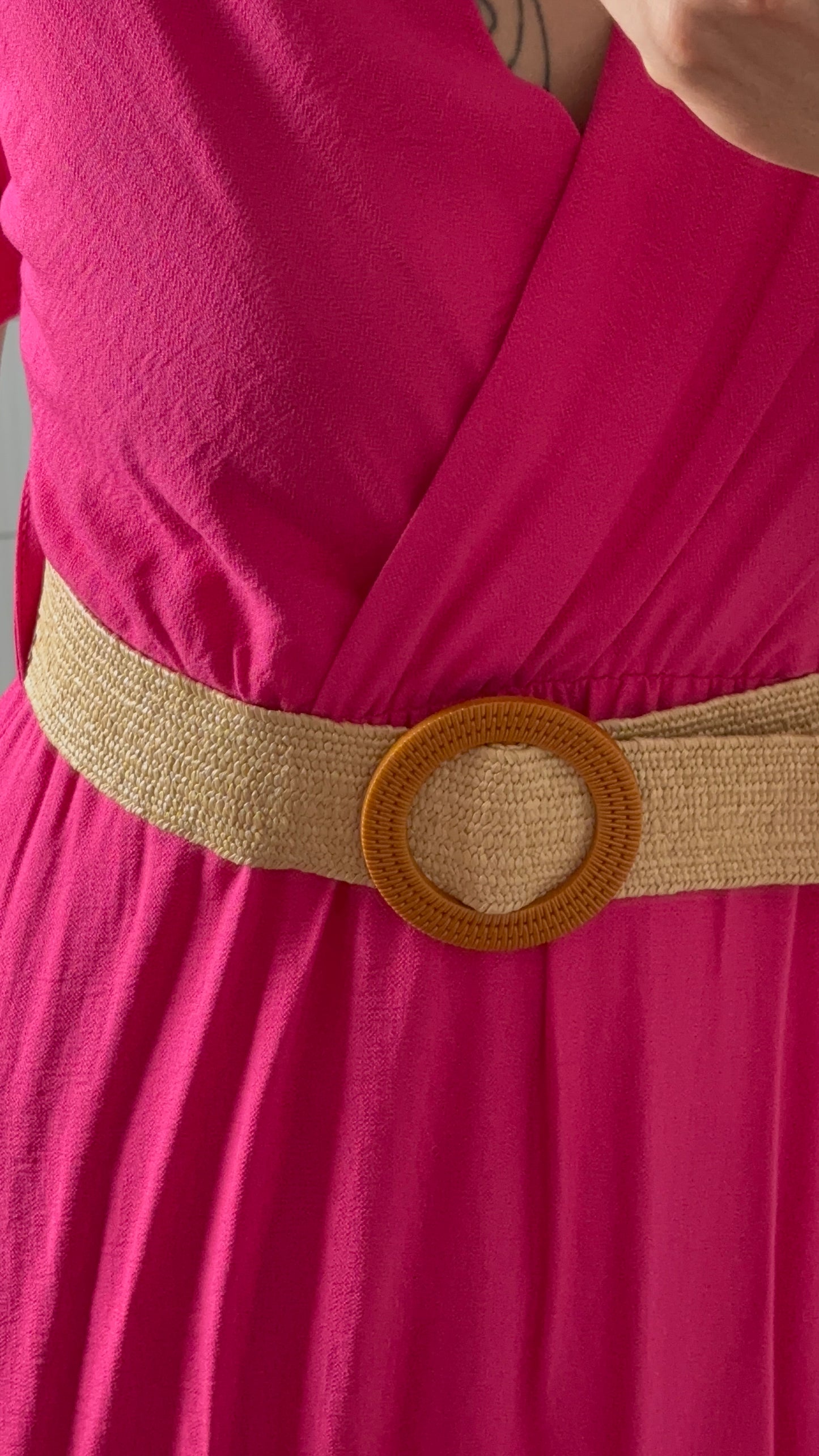 Robe longue fuchsia