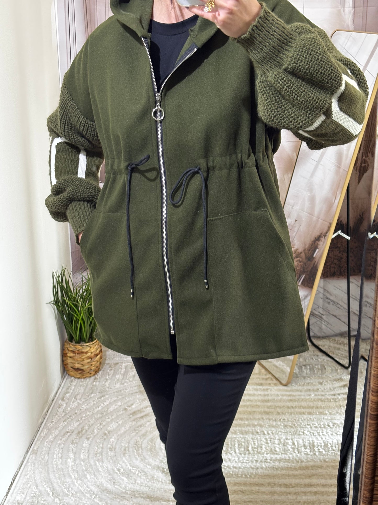 Manteau Love manches laine
