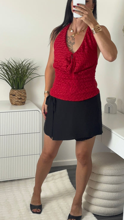 TOP DOS NU DENTELLE ROUGE