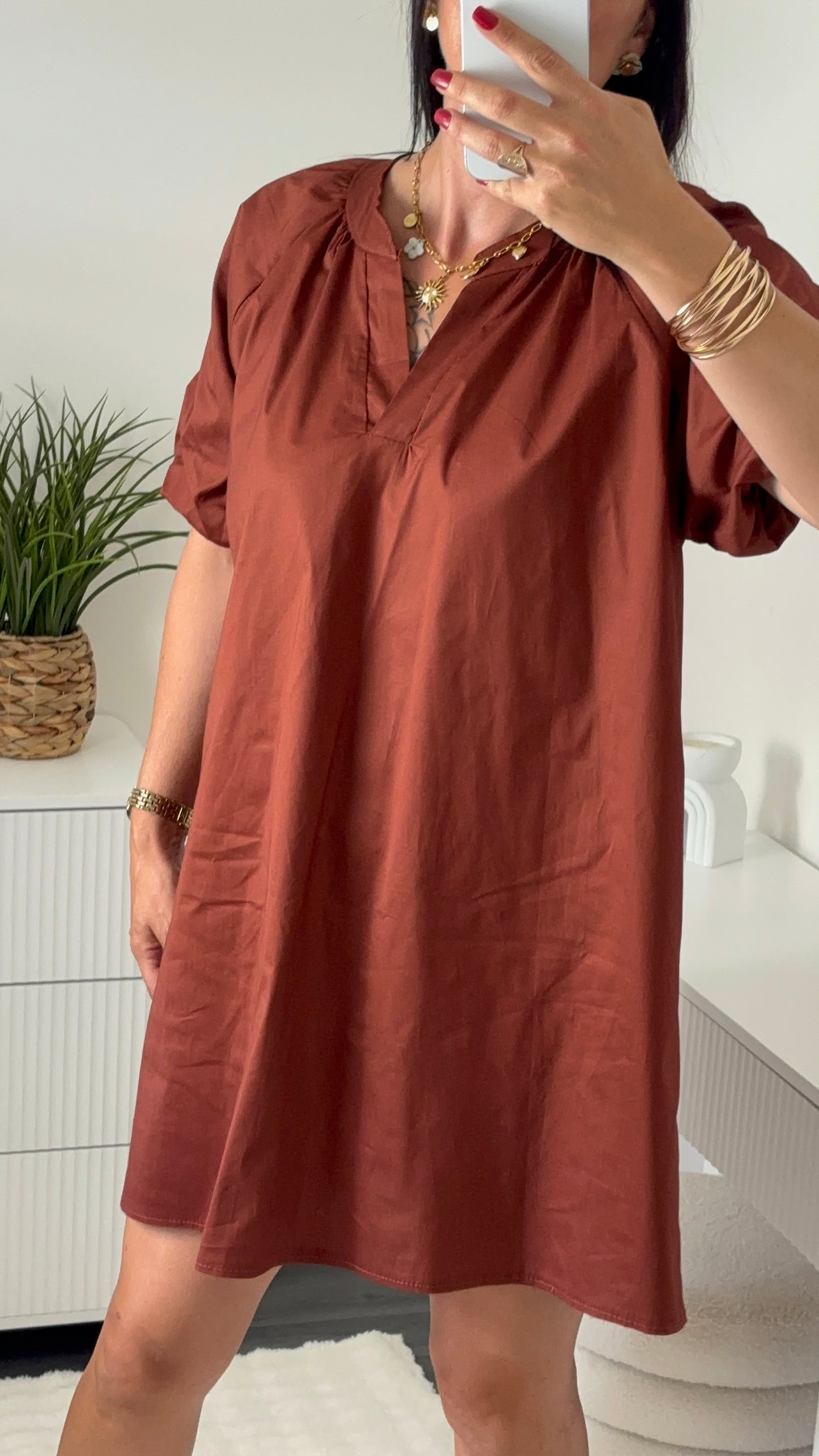 ROBE BALLON BRIQUE