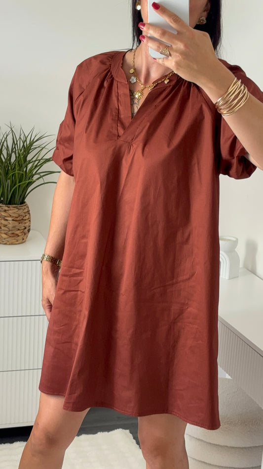ROBE BALLON BRIQUE