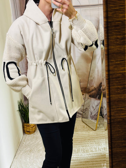Manteau Love manches laine