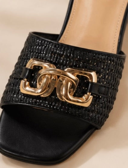 Sandales talons noires