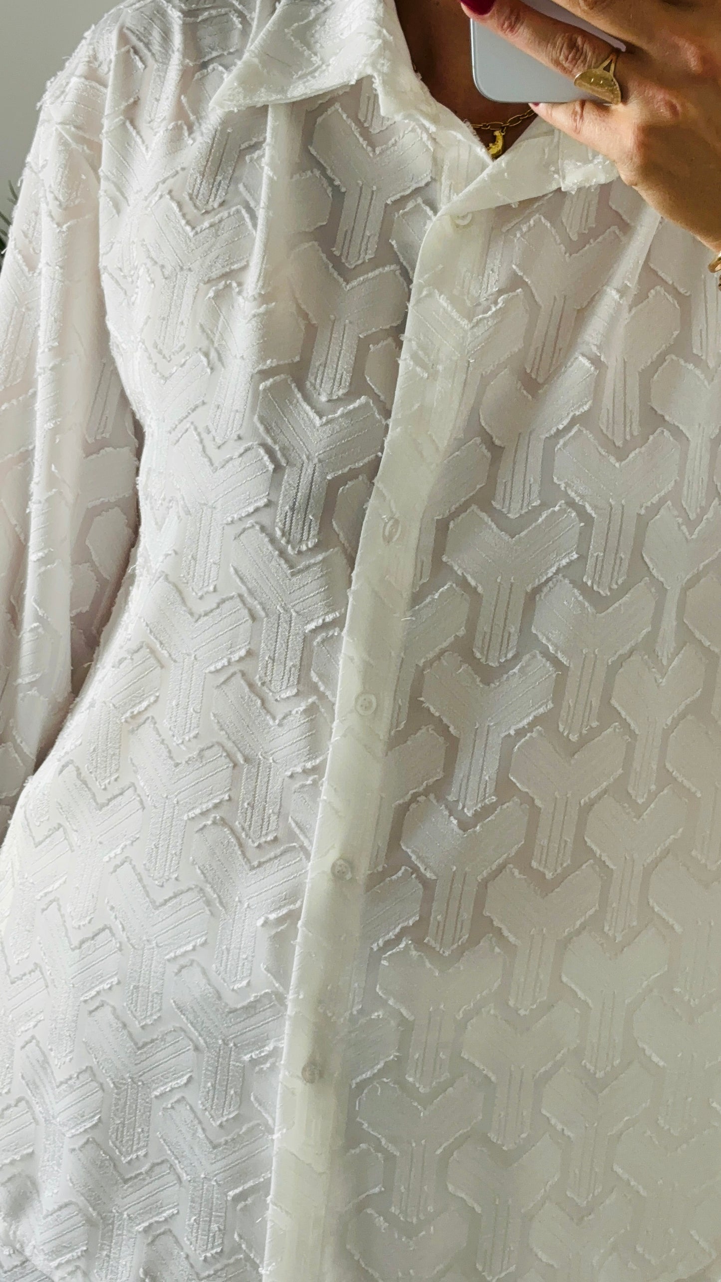 Ensemble motif blanc