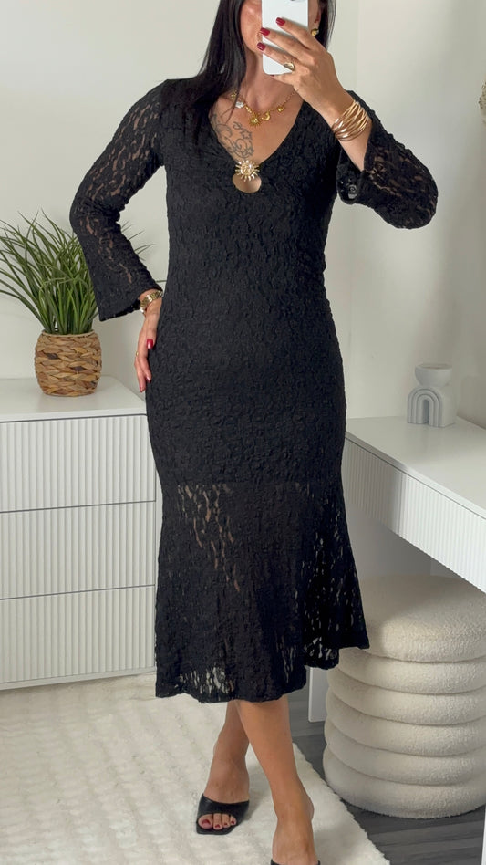 Robe dentelle noire