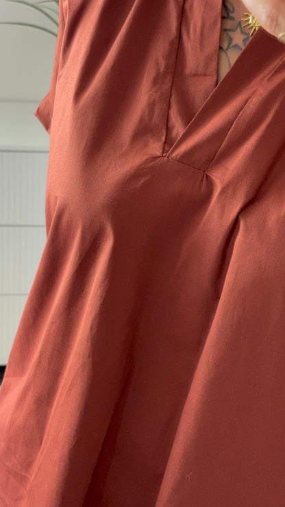 ROBE BALLON BRIQUE