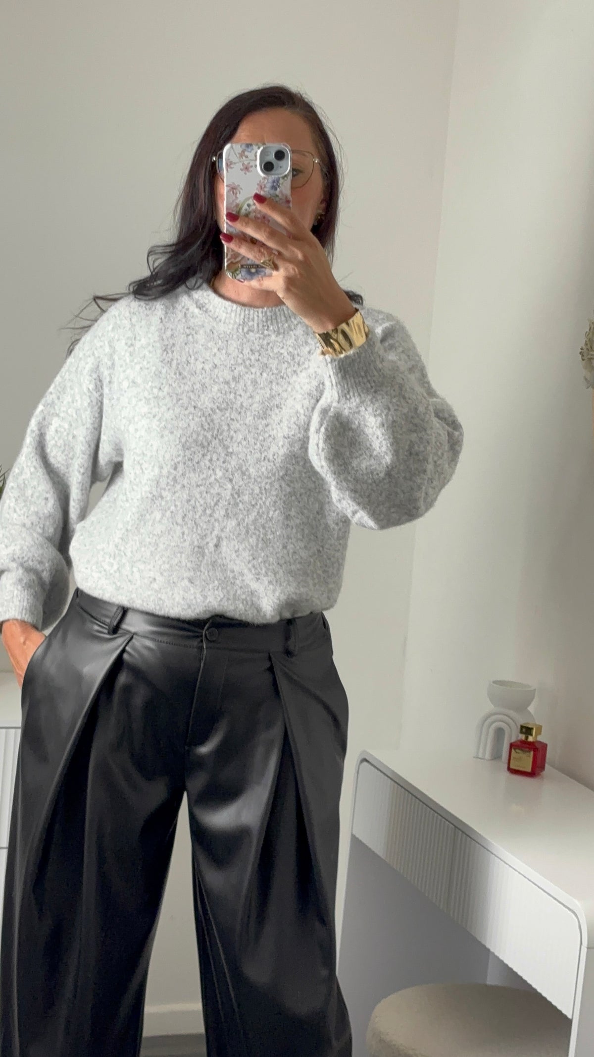 PULL COL ROND | GRIS