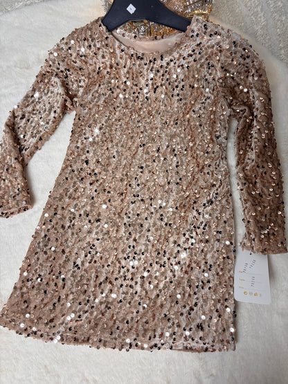 Robe doré & sac fille