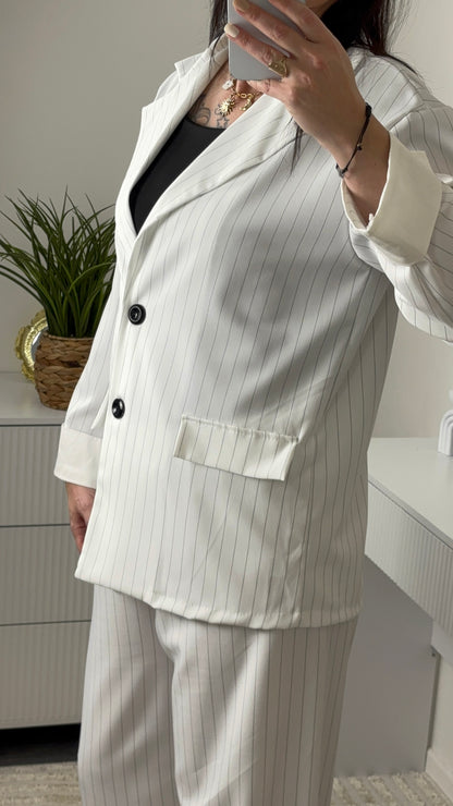 ENSEMBLE BLAZER BLANC