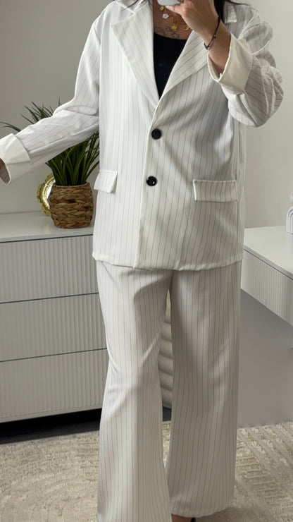 ENSEMBLE BLAZER BLANC