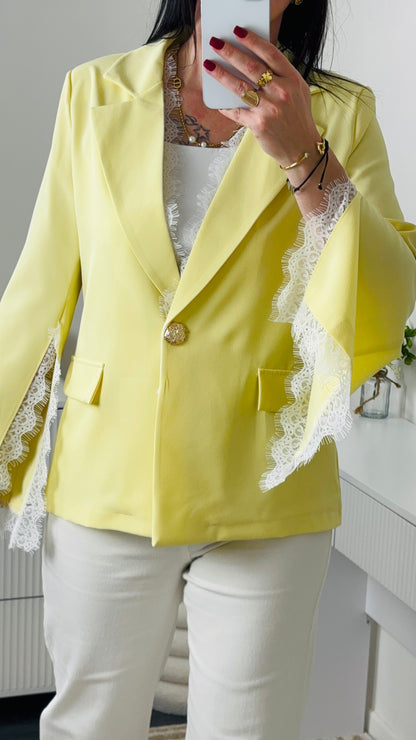 BLAZER DENTELLE JAUNE