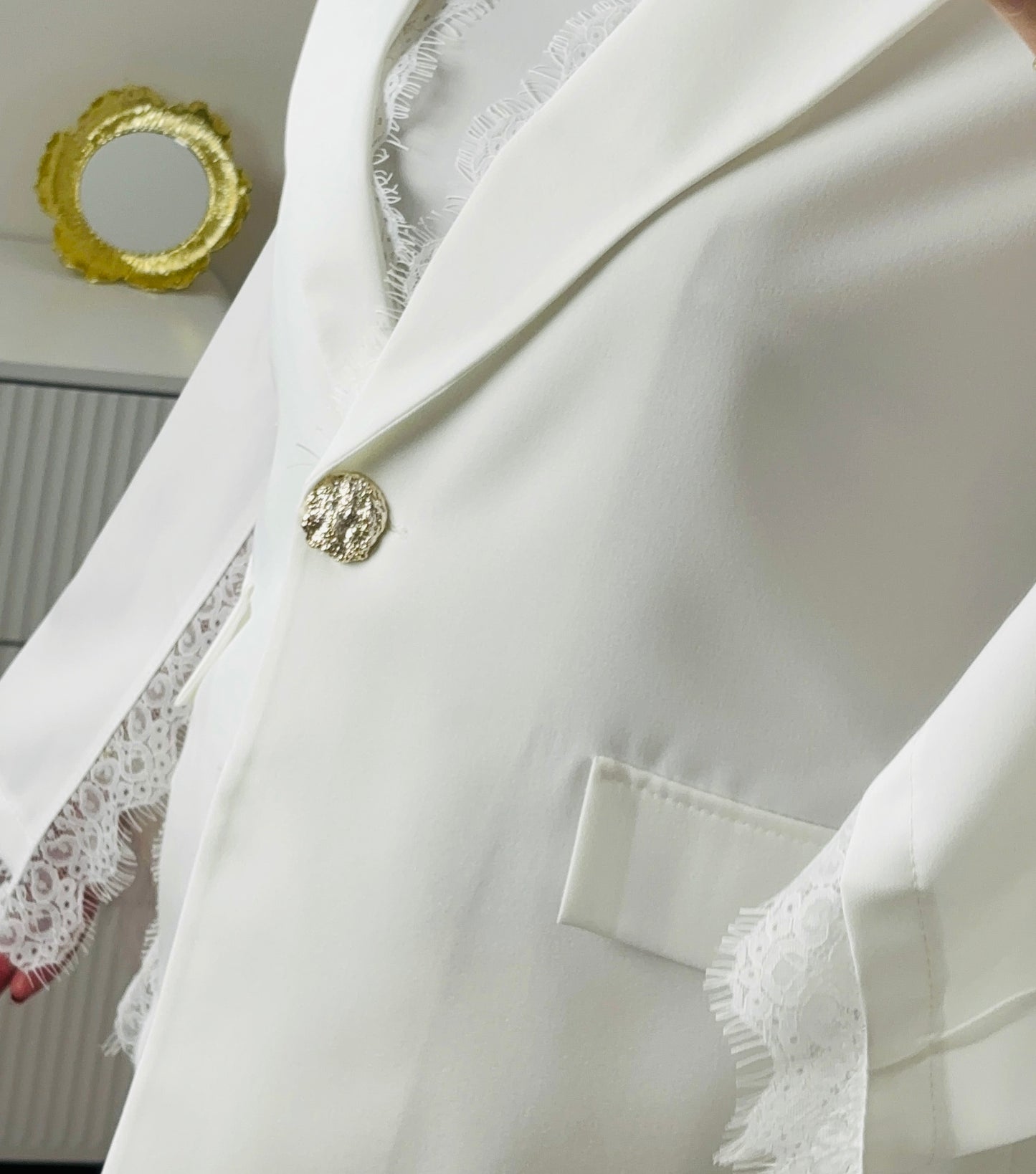 BLAZER DENTELLE BLANC