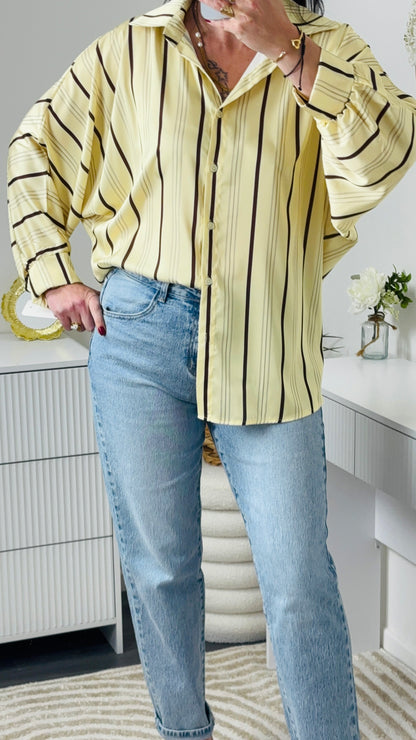 CHEMISE SATIN JAUNE