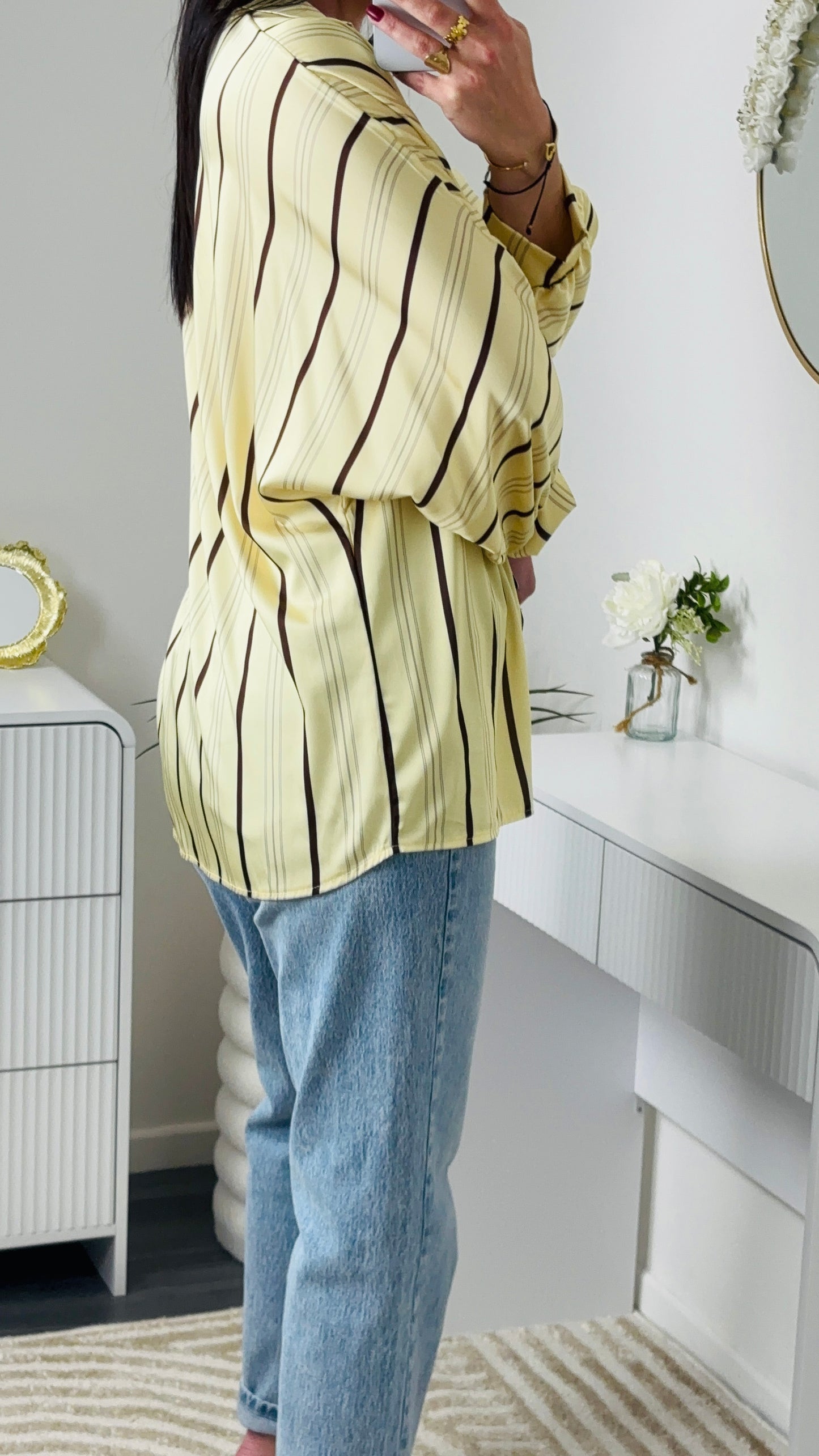 CHEMISE SATIN JAUNE