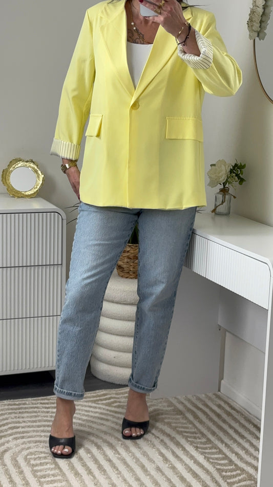 BLAZER RAYURES JAUNE