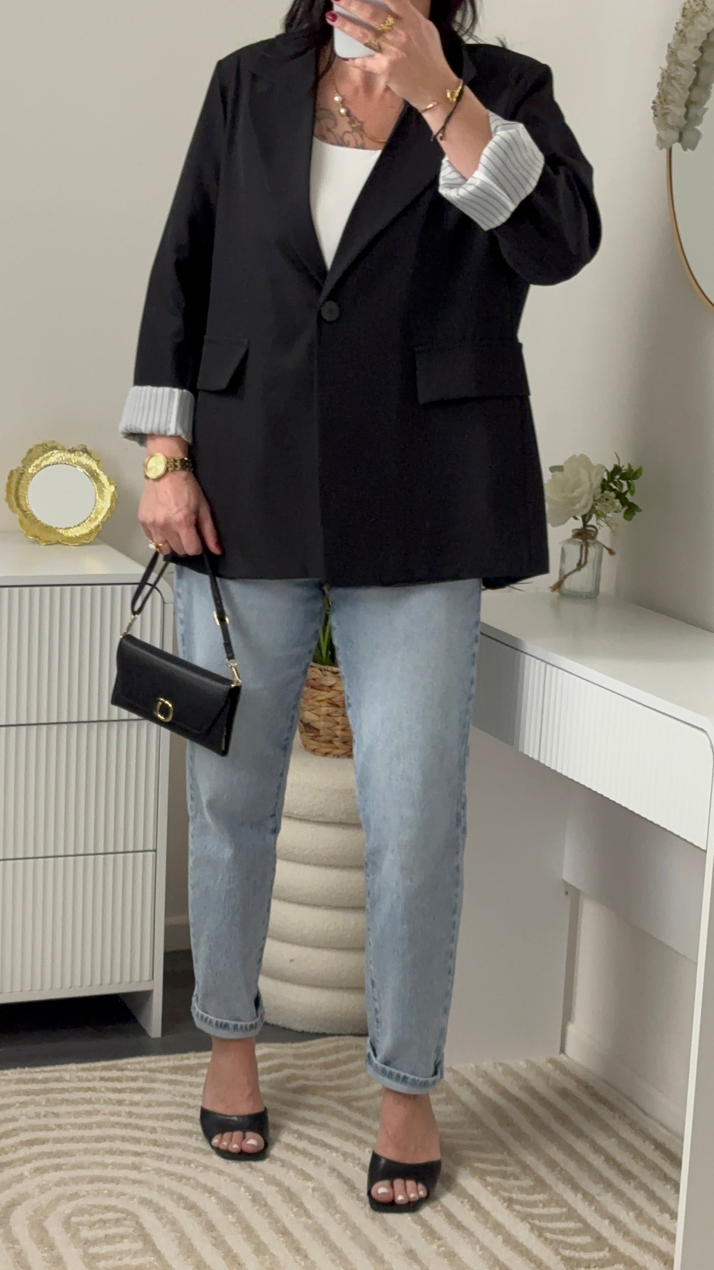 BLAZER RAYURE NOIR