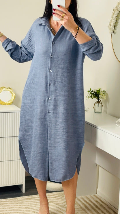 ROBE LONGUE BLEU
