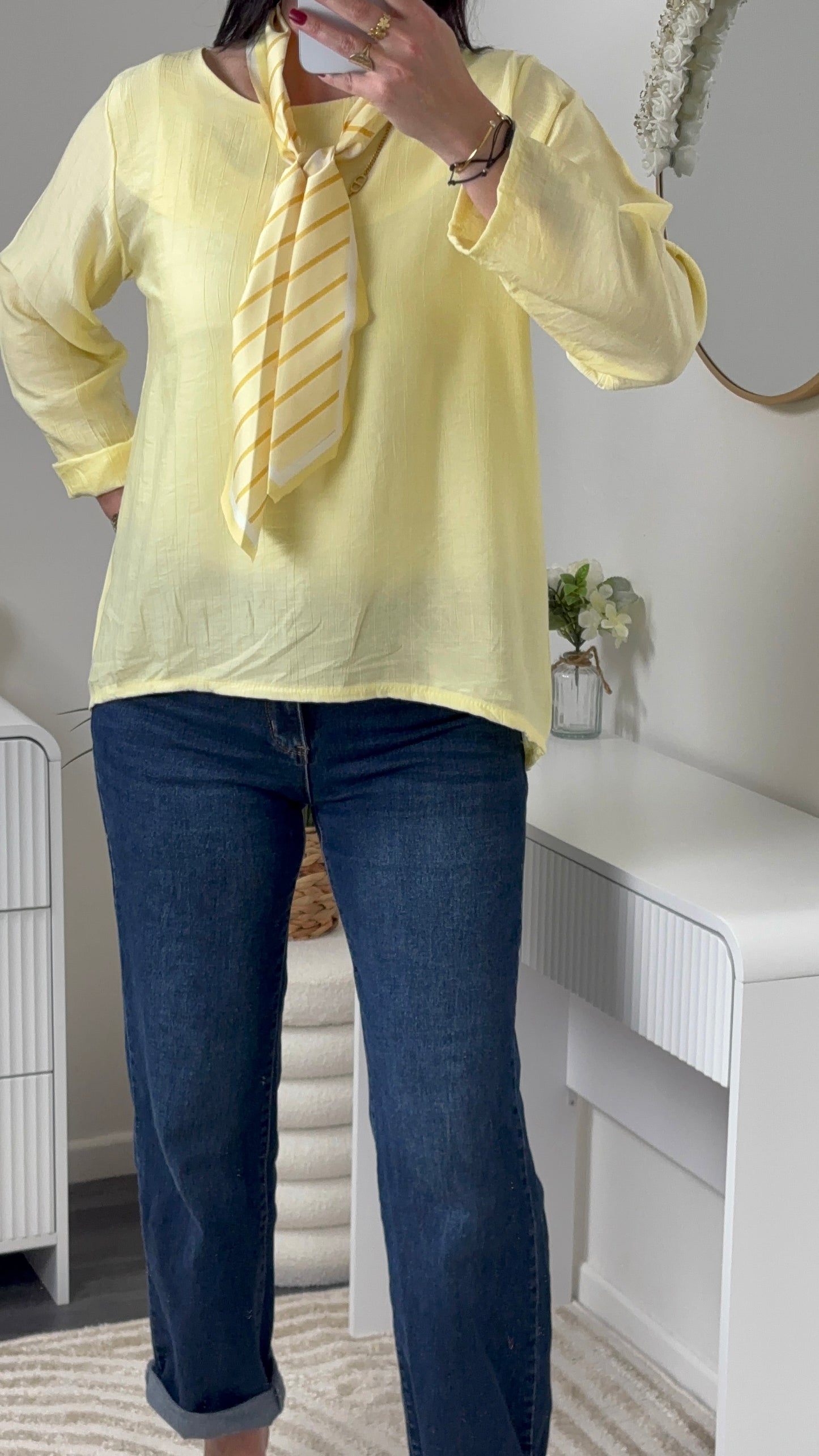 BLOUSE & FOULARD JAUNE