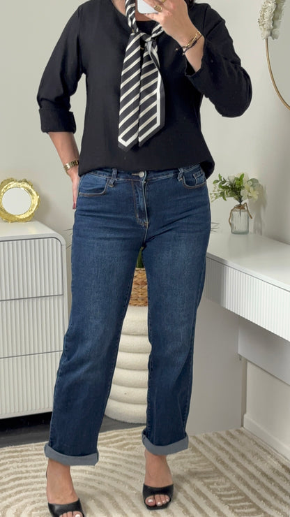 BLOUSE & FOULARD NOIRE