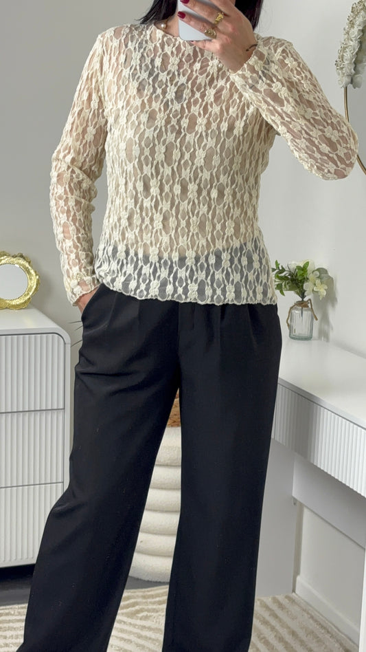 TOP DENTELLE BEIGE