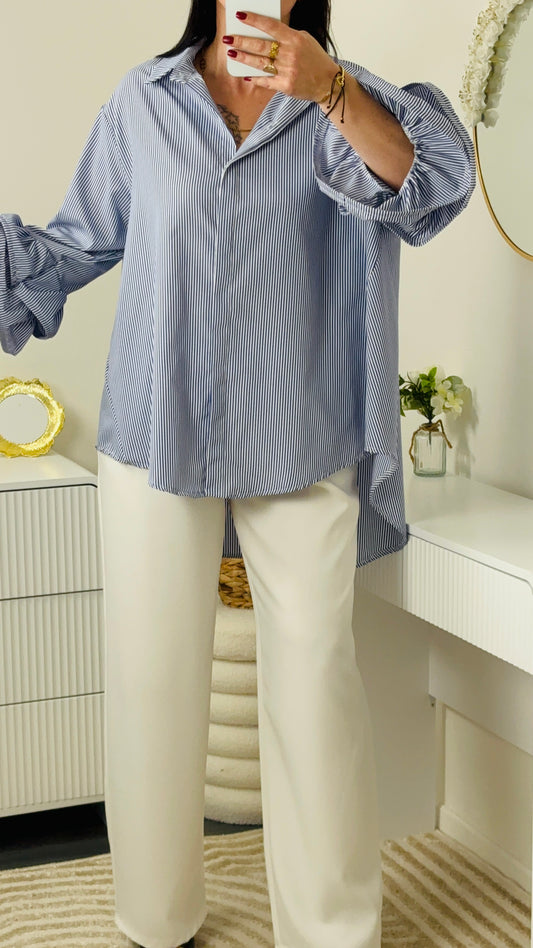 CHEMISE  FROUFROU BLEU