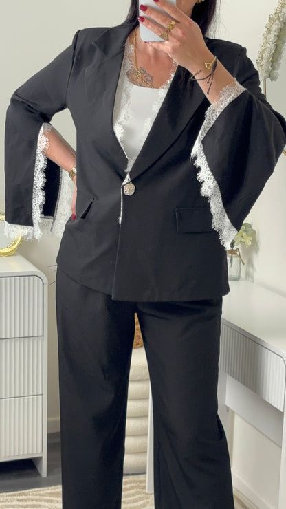 BLAZER DENTELLE NOIR