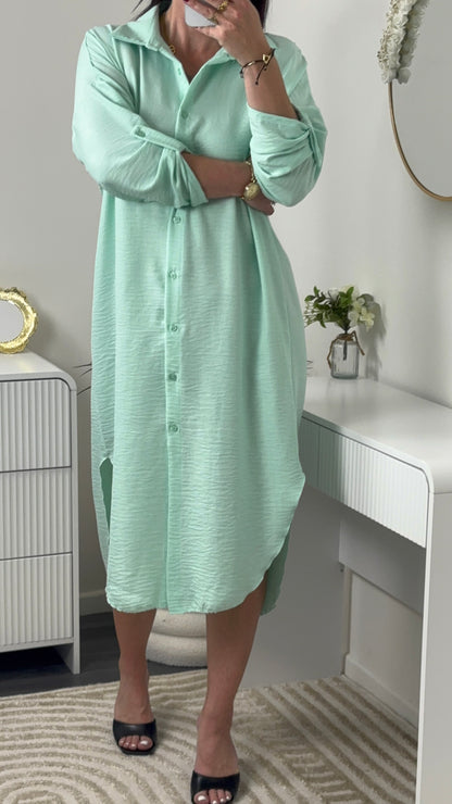 ROBE LONGUE VERT D’EAU